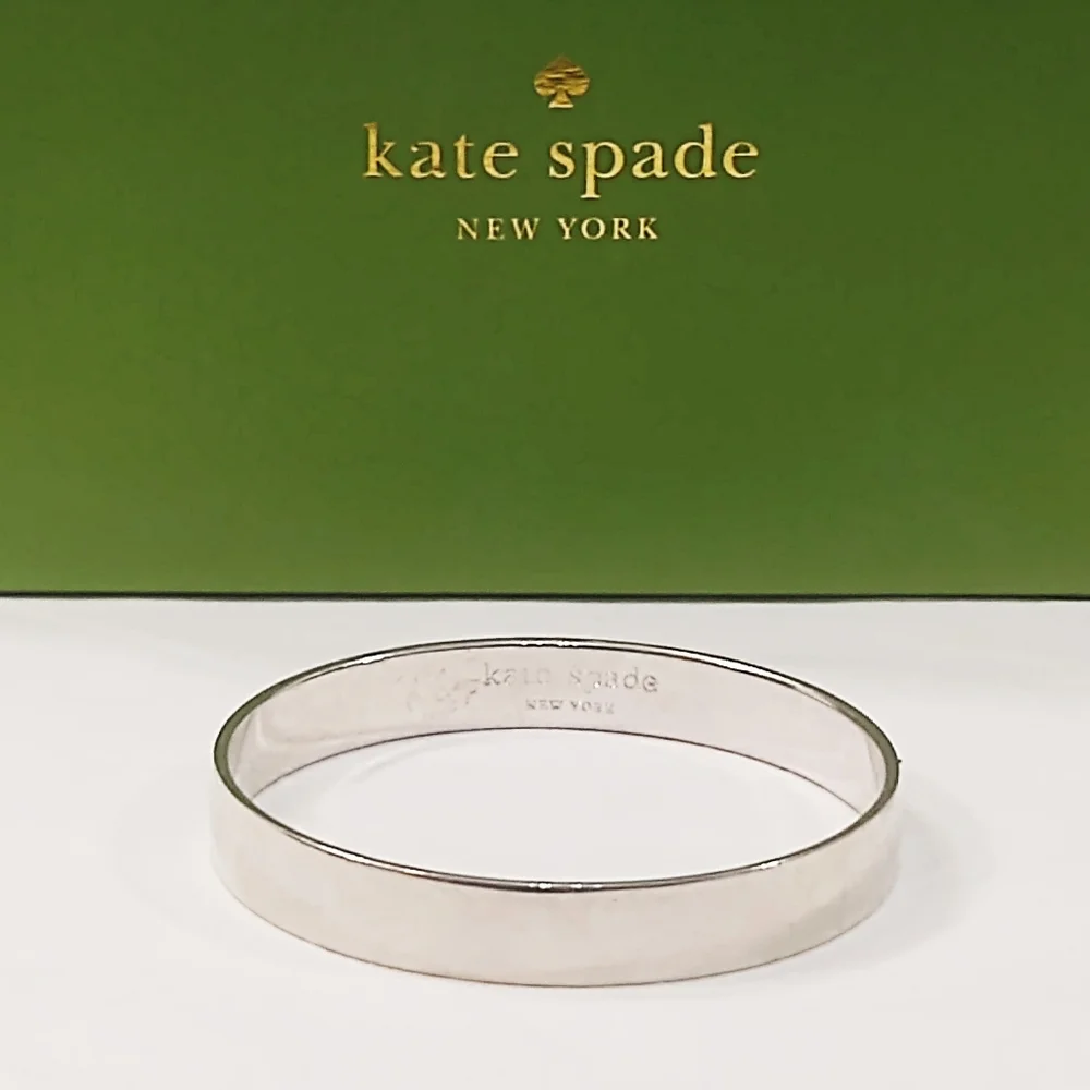 kate spade Look For The Silver Lining Idiom Silver Bangle Bracelet